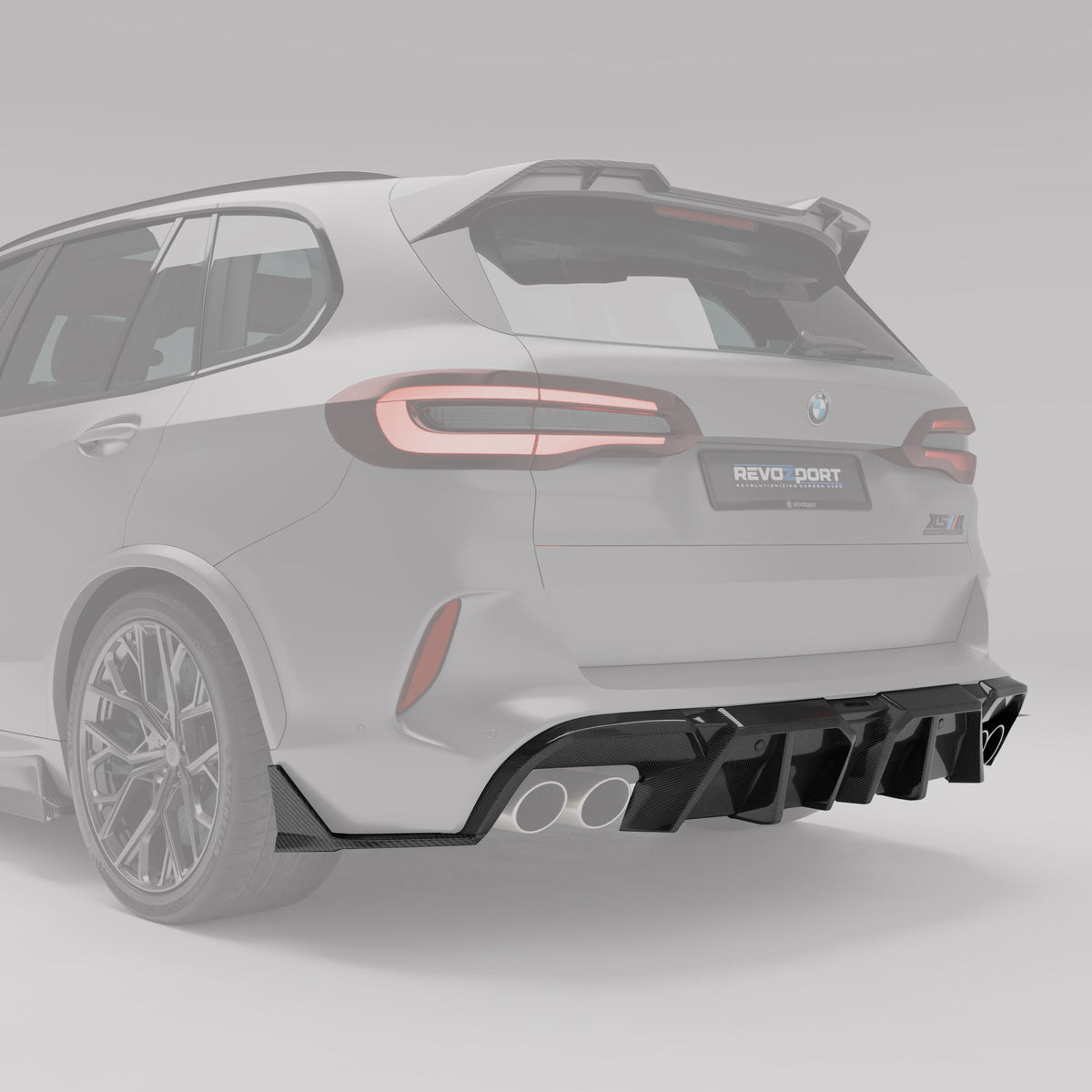 REVOZPORT BMW X5M F95 Pre-LCI Carbon Fibre Rear Diffuser (2020-2023) - Premium Bespoke AutoWorks