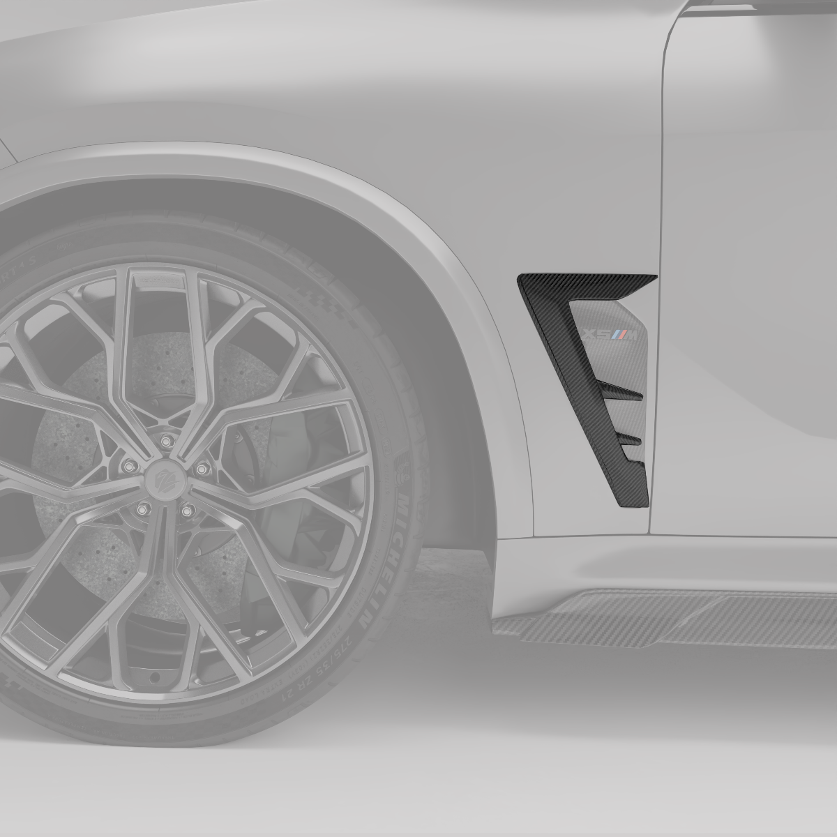 REVOZPORT BMW X5M F95 Pre-LCI Carbon Fibre Side Fender Vents (2020-2022) - Premium Bespoke AutoWorks