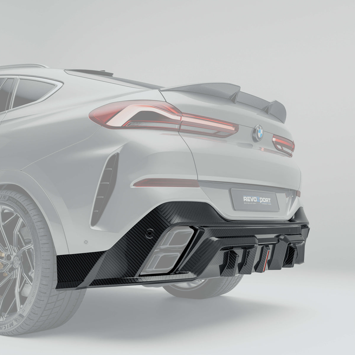 REVOZPORT BMW X6 G06 LCI Carbon Fibre Rear Diffuser (2023+) - Premium Bespoke AutoWorks