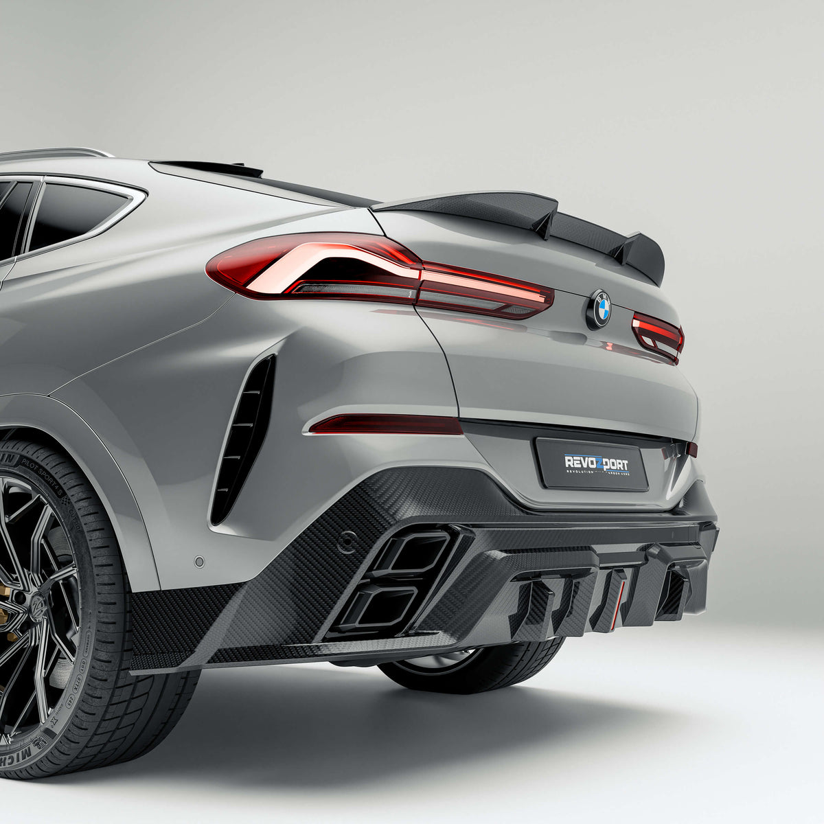 REVOZPORT BMW X6 G06 LCI Carbon Fibre Rear Diffuser (2023+), image 2 - Premium Bespoke AutoWorks
