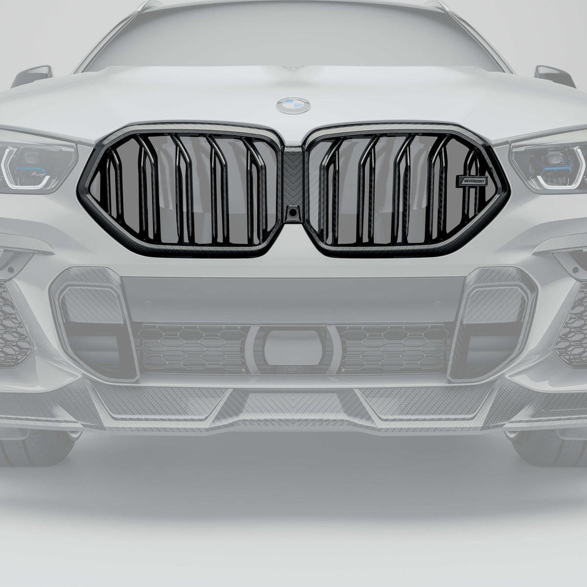 REVOZPORT BMW X6 G06 Pre-LCI Carbon Fibre Front Grille (2019-2023) - Premium Bespoke AutoWorks