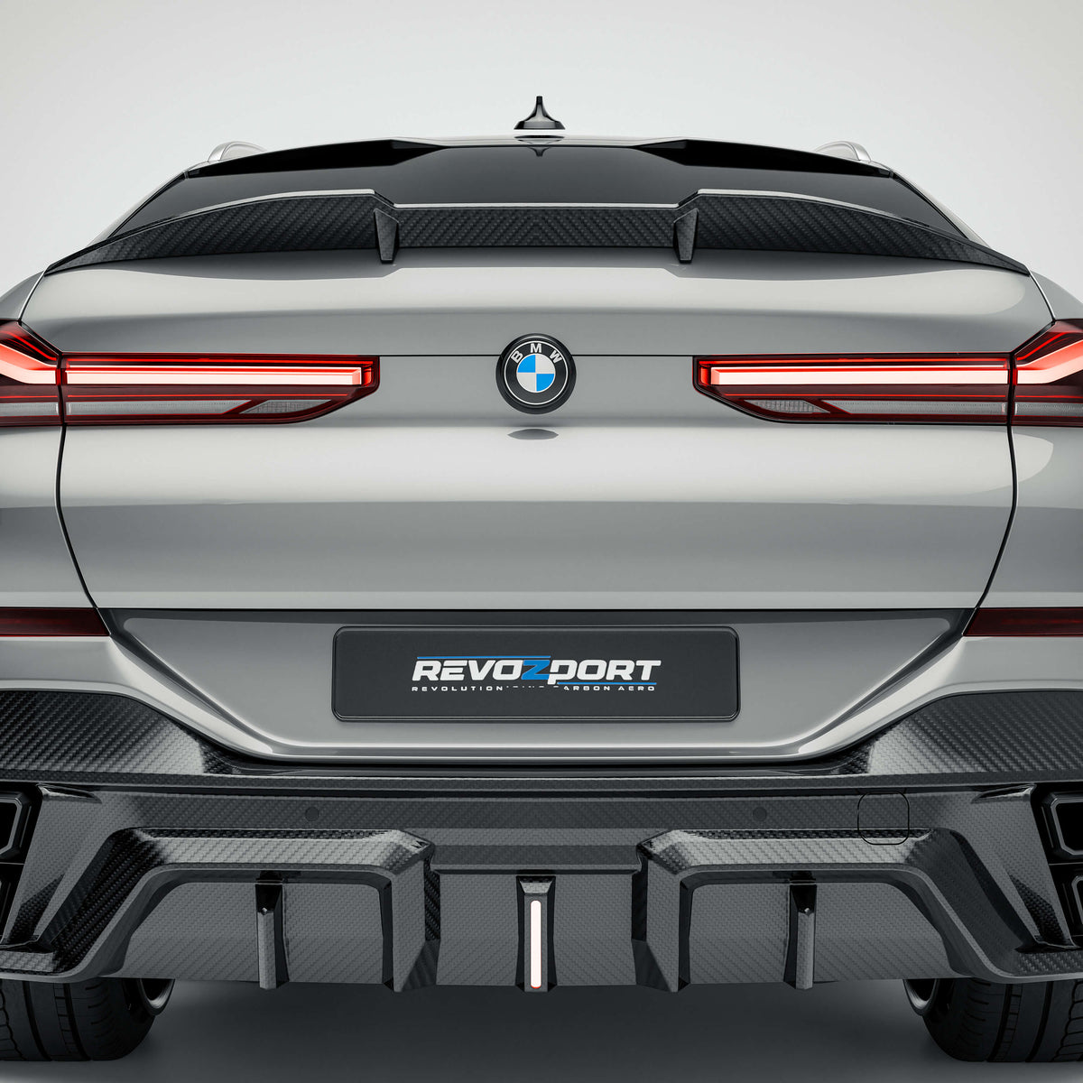 REVOZPORT BMW X6 G06 Pre-LCI Carbon Fibre Rear Spoiler (2019-2023), image 2 - Premium Bespoke AutoWorks