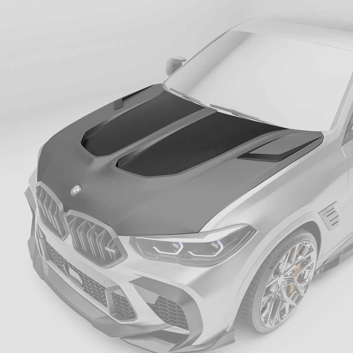REVOZPORT BMW X6M F96 Pre-LCI Carbon Fibre Bonnet (2020-2023) - Premium Bespoke AutoWorks