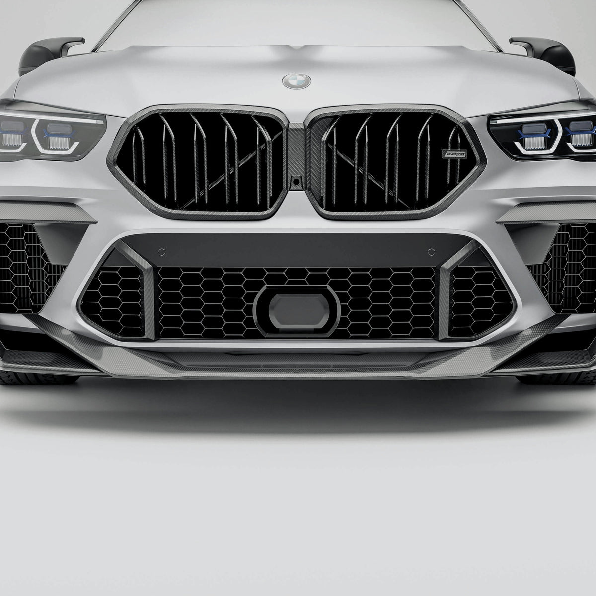 REVOZPORT BMW X6M F96 Pre-LCI Carbon Fibre Front Grille (2020-2022), image 2 - Premium Bespoke AutoWorks