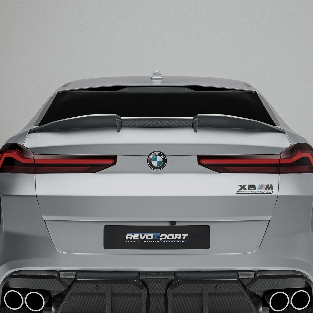 REVOZPORT BMW X6M F96 Pre-LCI Carbon Fibre Rear Spoiler (2020-2023), image 2 - Premium Bespoke AutoWorks