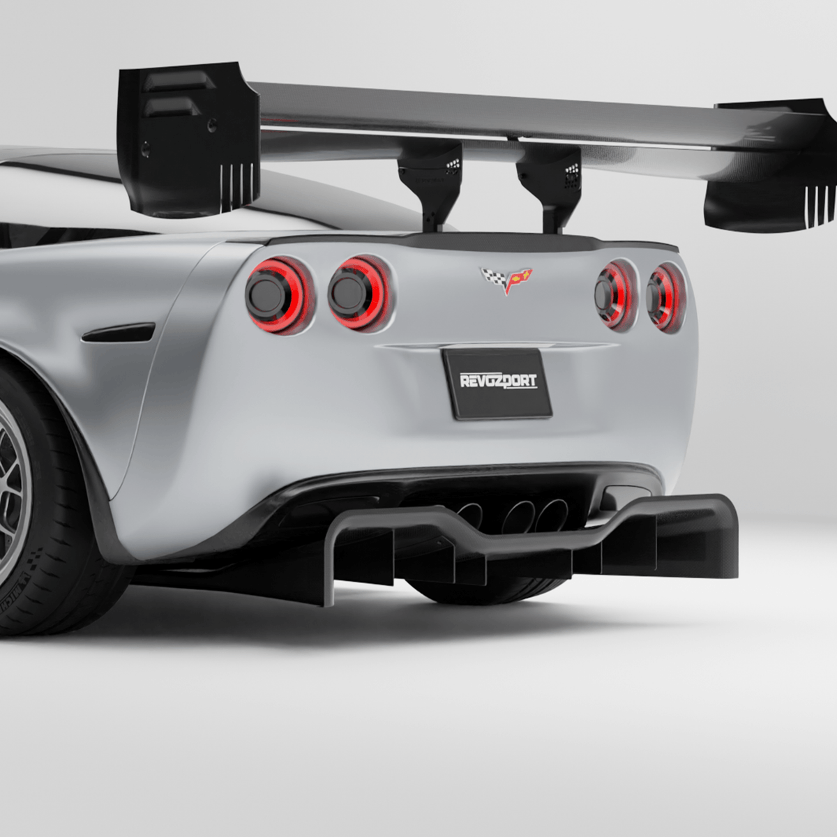 REVOZPORT Chevrolet Corvette C6 Carbon Fibre Rear Diffuser (2006-2013) - Premium Bespoke AutoWorks