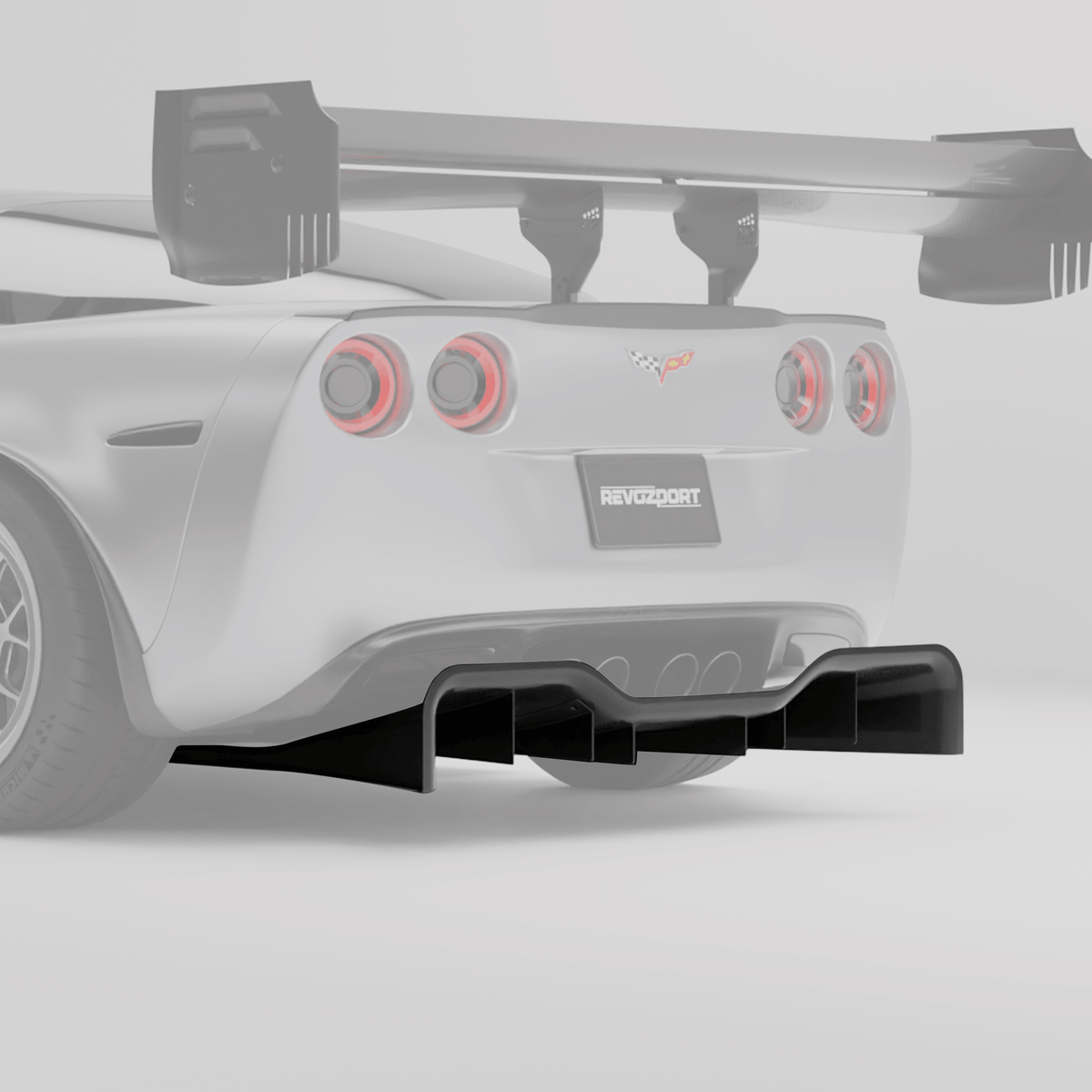 REVOZPORT Chevrolet Corvette C6 Carbon Fibre Rear Diffuser (2006-2013), image 2 - Premium Bespoke AutoWorks