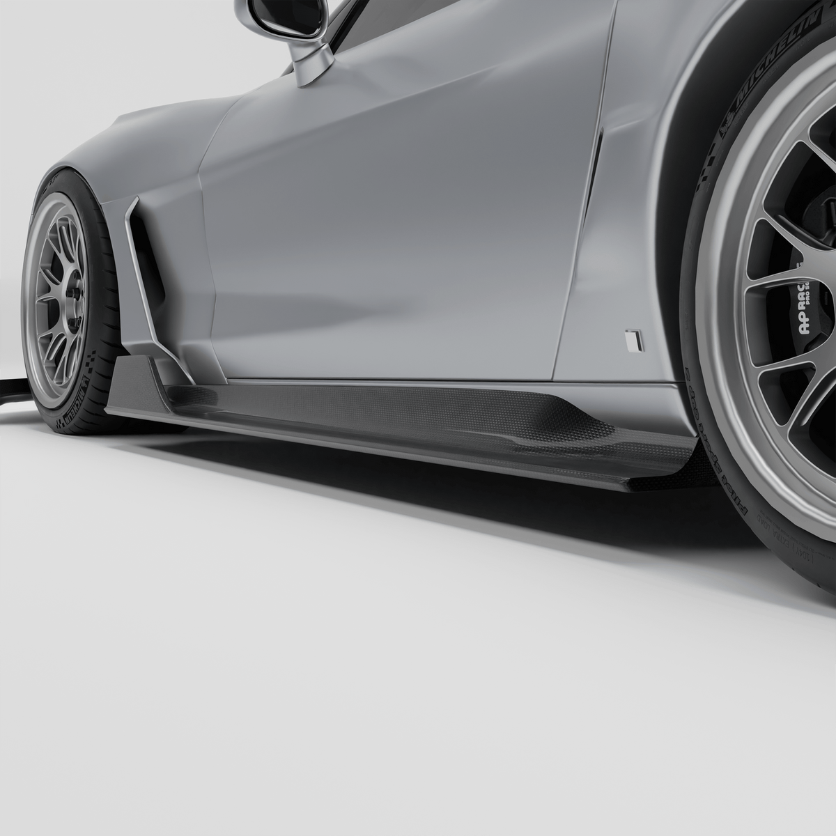 REVOZPORT Chevrolet Corvette C6 Carbon Fibre Side Skirts (2006-2013) - Premium Bespoke AutoWorks