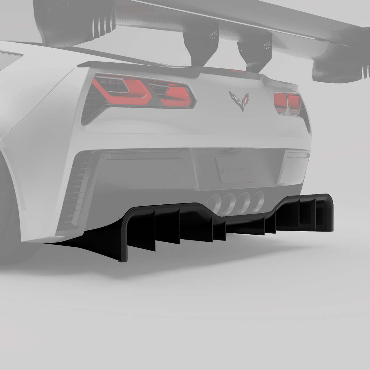 REVOZPORT Chevrolet Corvette C7 Carbon Fibre Rear Diffuser (2014-2019), image 2 - Premium Bespoke AutoWorks