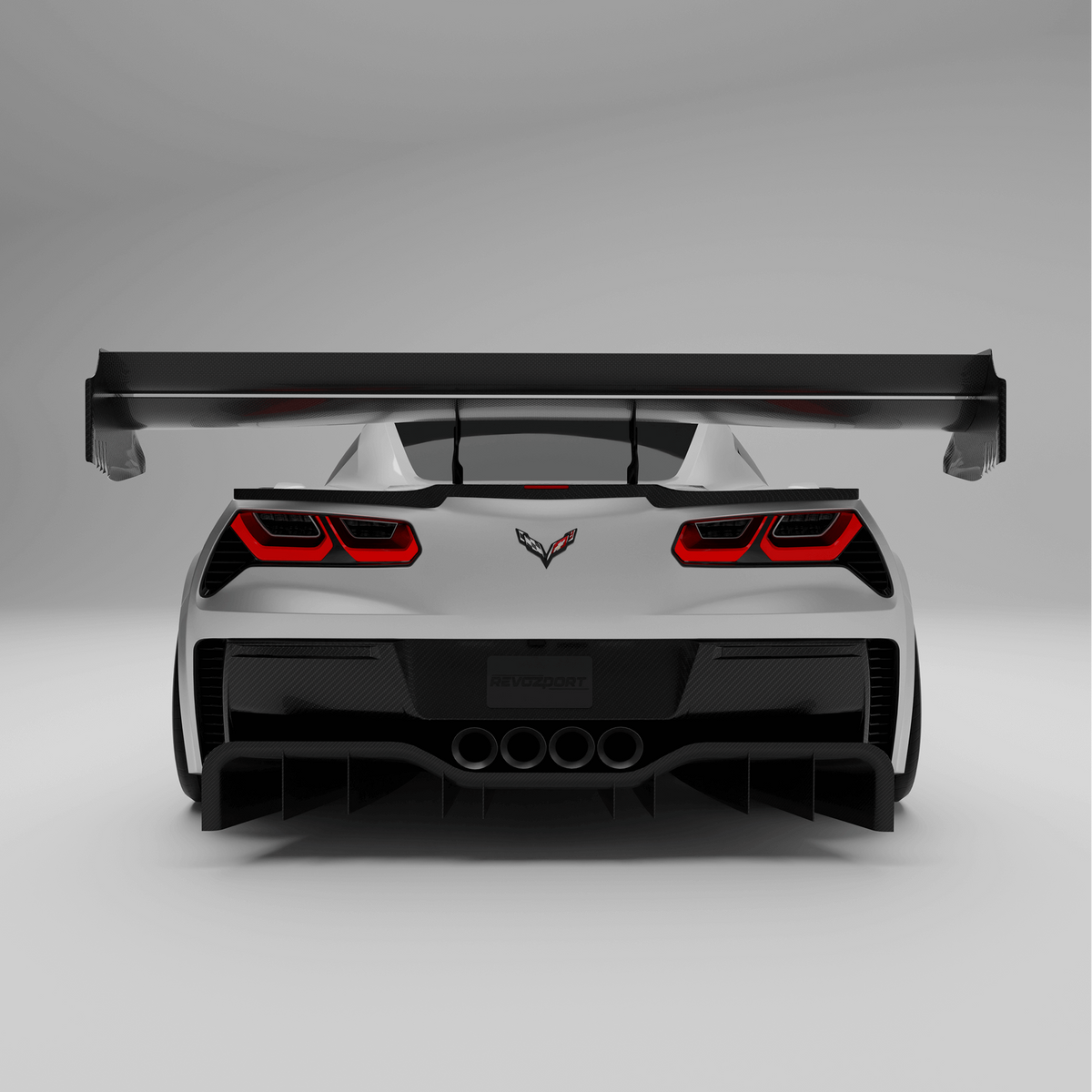 REVOZPORT Chevrolet Corvette C7 Carbon Fibre Rear Wing (2014-2019) - Premium Bespoke AutoWorks