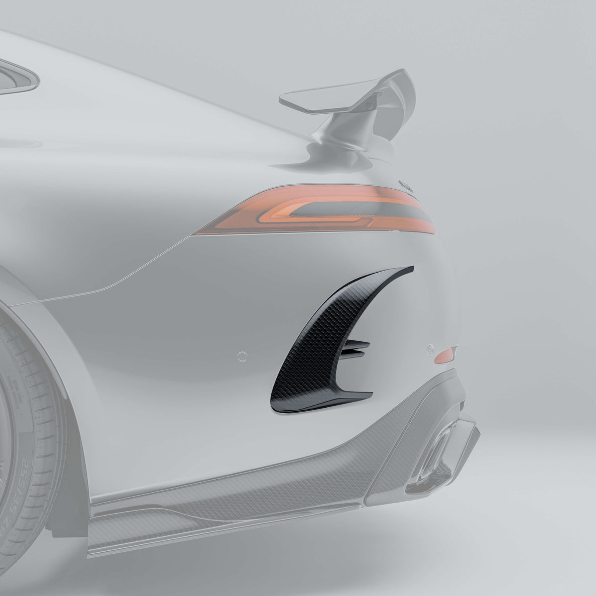 REVOZPORT Mercedes-AMG GT 63 S 4-Door X290 Carbon Fibre Rear Bumper Canards (2019+) - Premium Bespoke AutoWorks