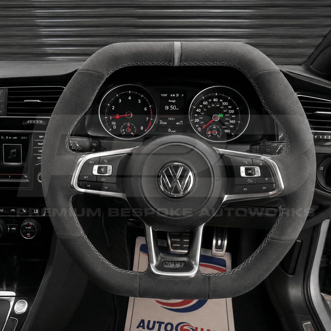 Volkswagen Golf GTI and Golf R custom steering wheel, hand-finished by Premium Bespoke AutoWorks