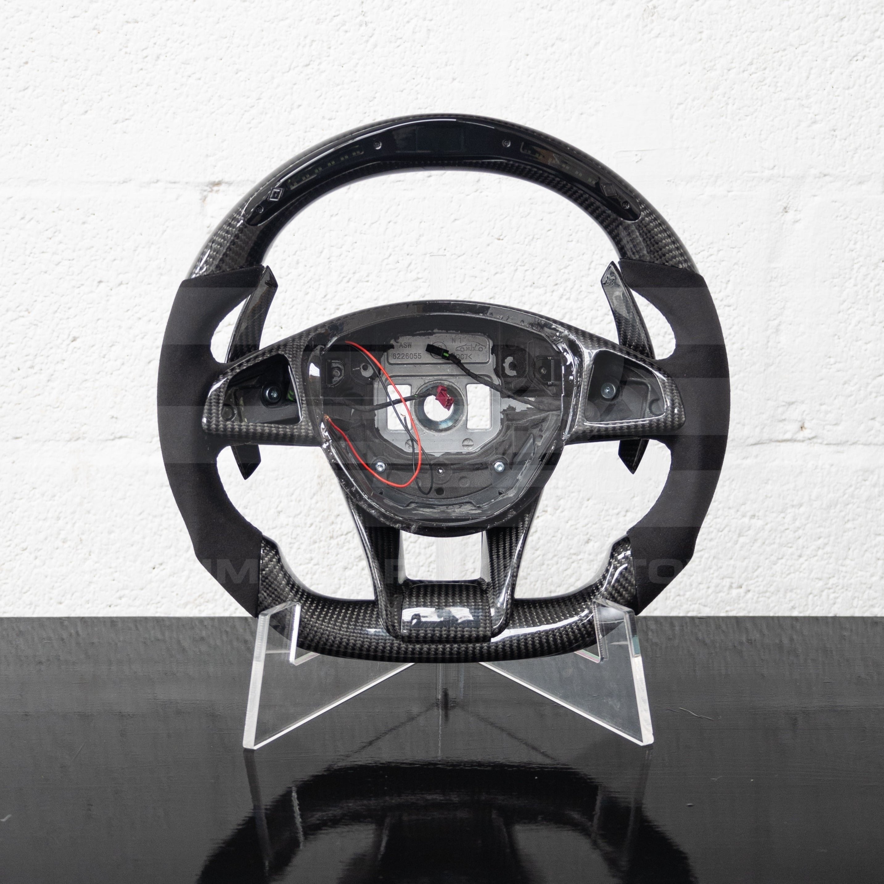 Mercedes AMG Carbon Fibre LED Custom Steering Wheel With Alcantara Grips | Premium Bespoke AutoWorks