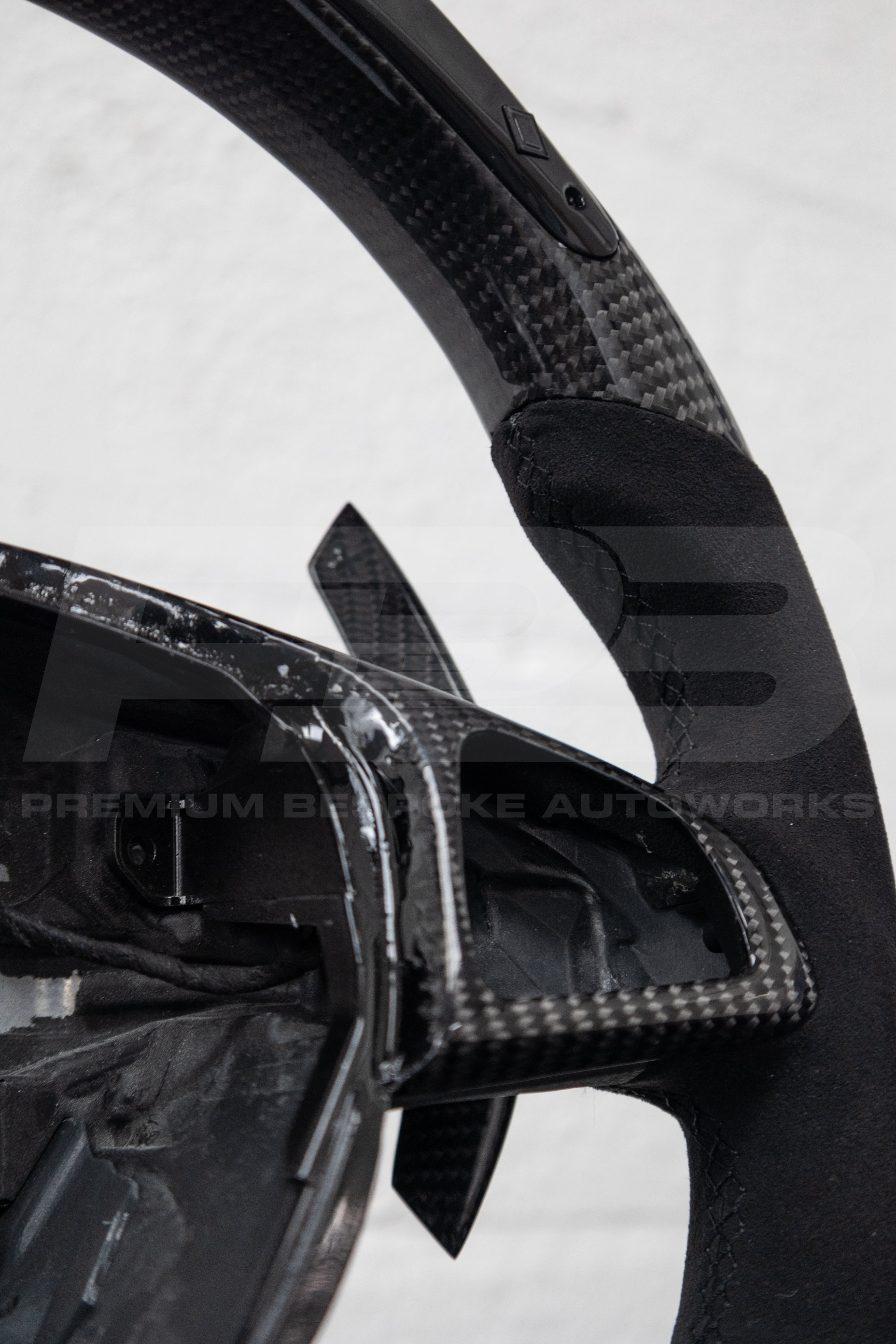 Mercedes AMG Carbon Fibre LED Custom Steering Wheel With Alcantara Grips | Premium Bespoke AutoWorks