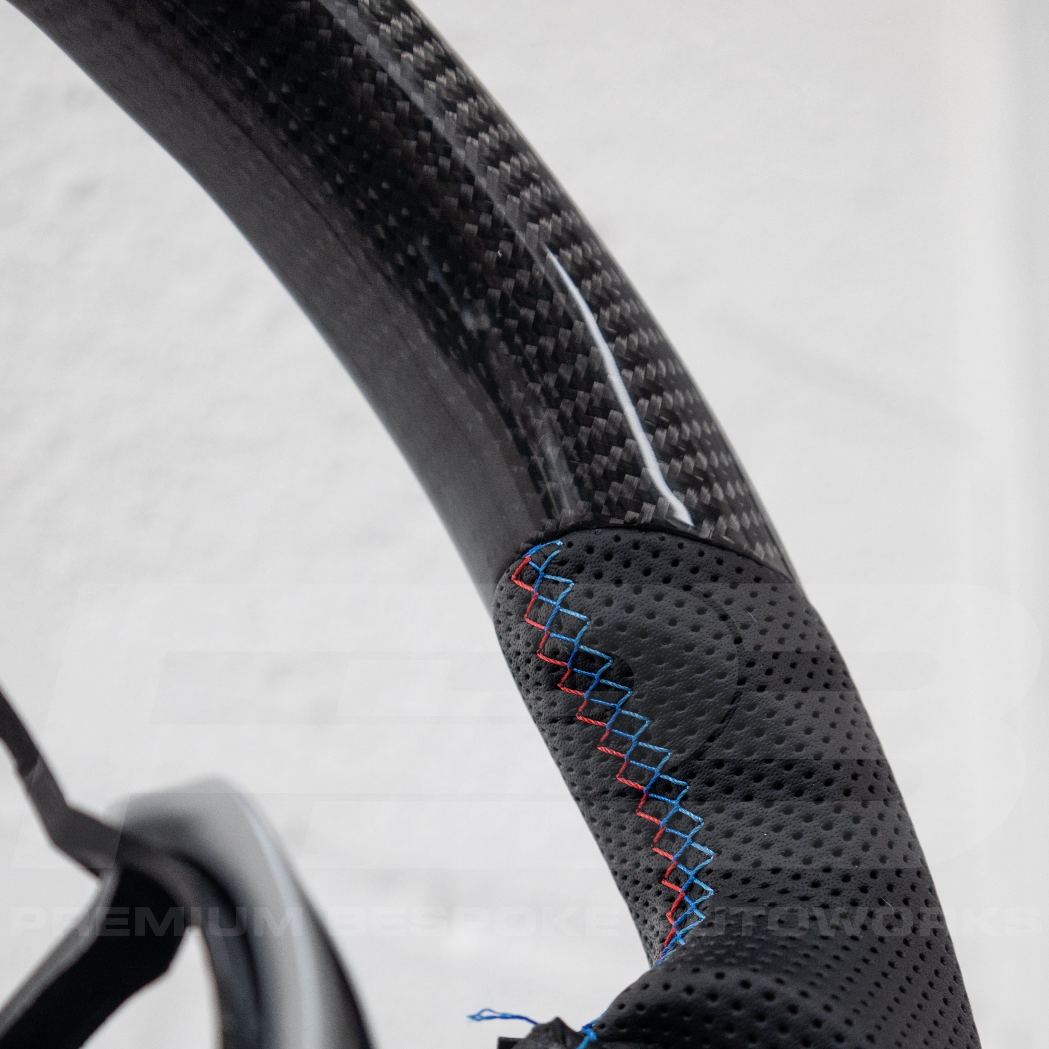 BMW F80 M3/ F82 M4 Carbon Fibre Steering Wheel Perforated Leather