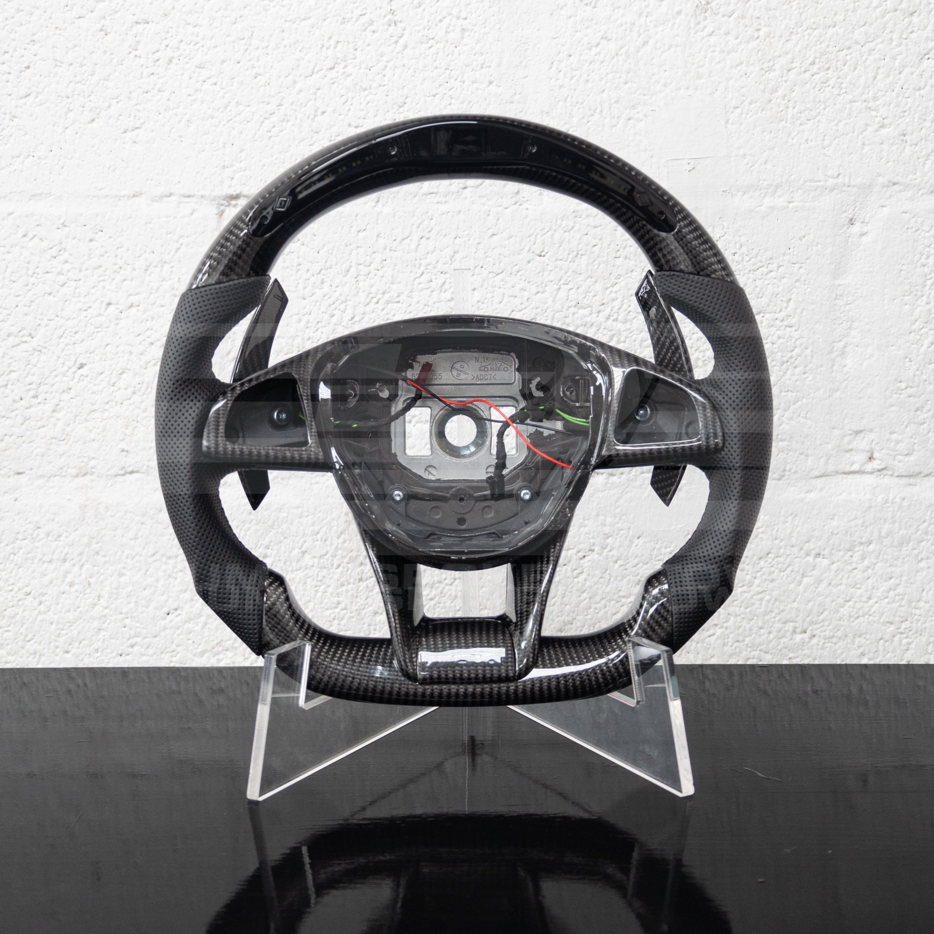 Mercedes AMG Carbon Fibre LED Custom Steering Wheel With Perforated Leather Grips | Premium Bespoke AutoWorks