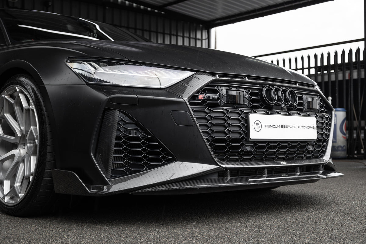 Carbon Fibre Front Splitter for 2020 Audi RS6 C8 | Premium Bespoke AutoWorks