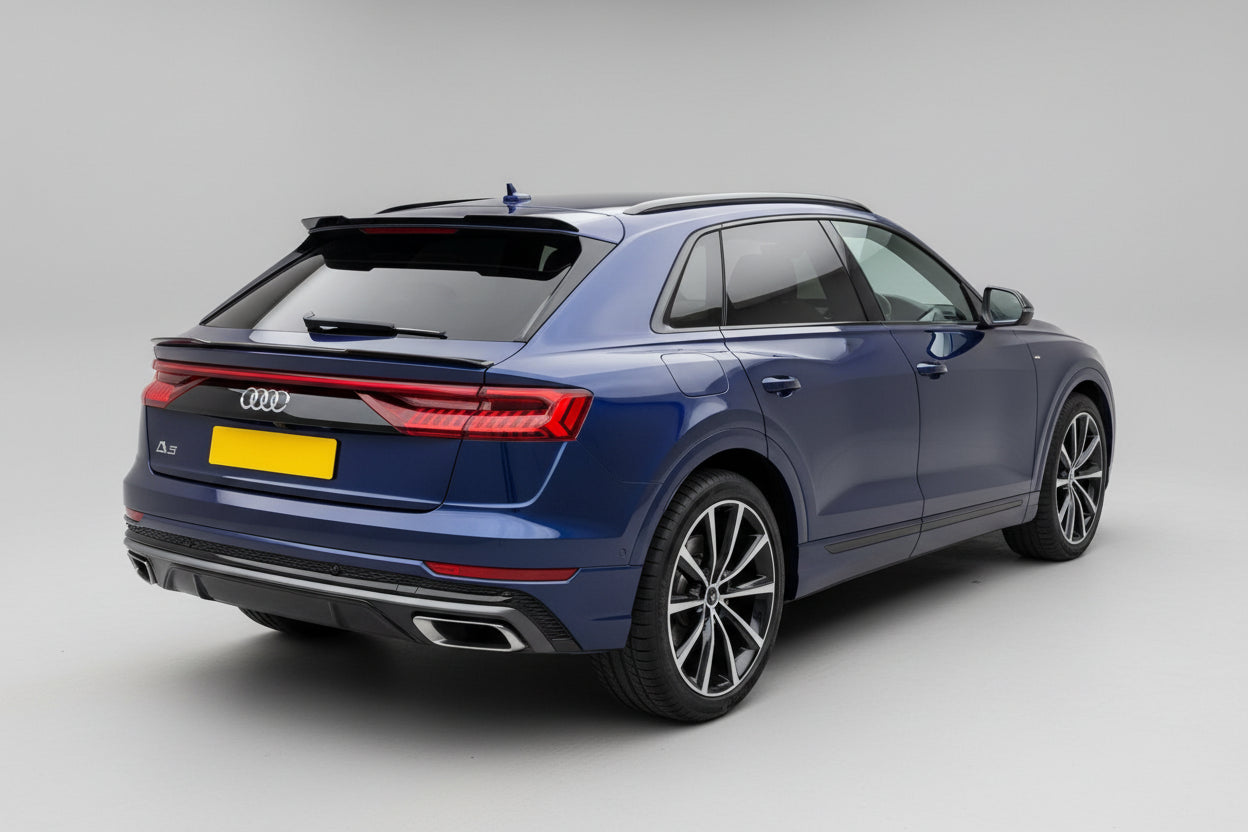 Audi Q8 2018+ Upper Spoiler Lip Extension - Gloss Black | Premium Bespoke AutoWorks