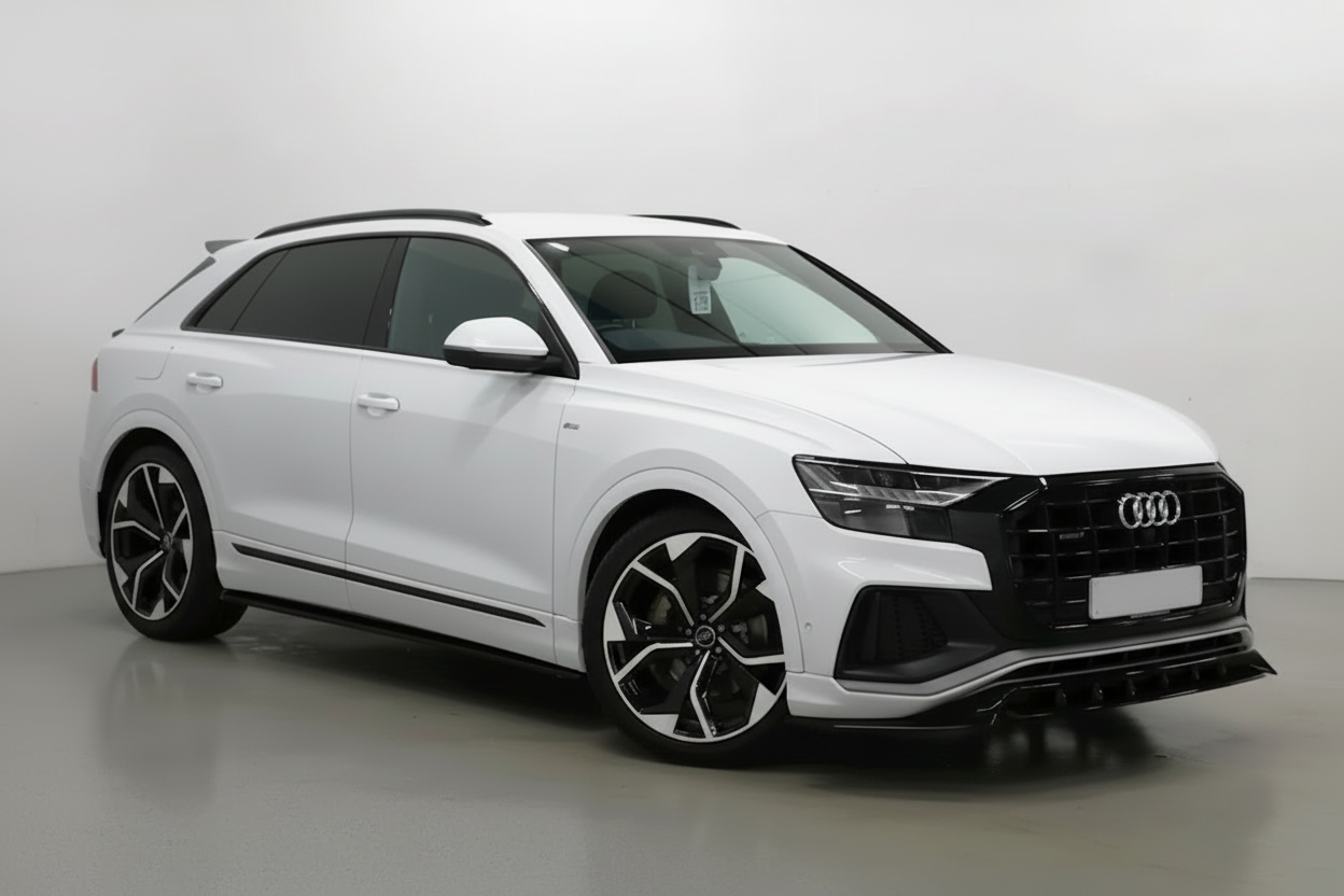 Audi Q8 S Line 2018+ Front Splitter Lip in Gloss Black | Premium Bespoke AutoWorks