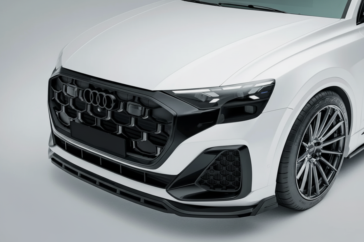 Audi Q8 S Line 2023+ Gloss Black Risper Front Splitter Lip | Premium Bespoke AutoWorks