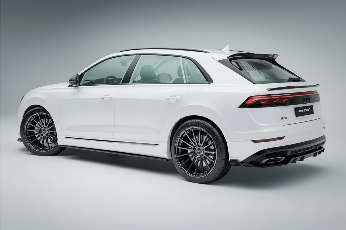 Audi Q8 S Line 2023+ Gloss Black Rear Diffuser & Side Splitters | Premium Bespoke AutoWorks