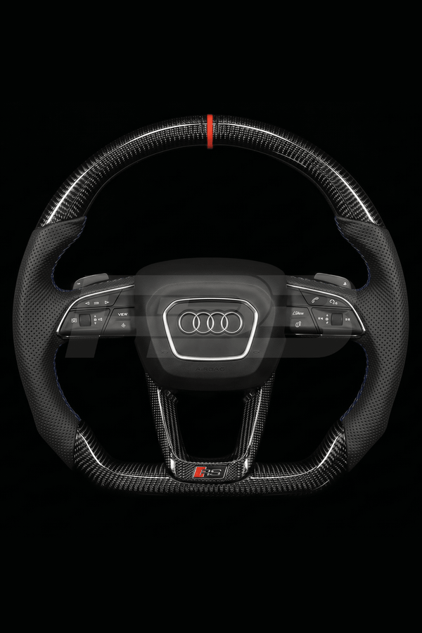 Audi RS Q8 Custom Steering Wheel, Carbon Perf, Made to Order