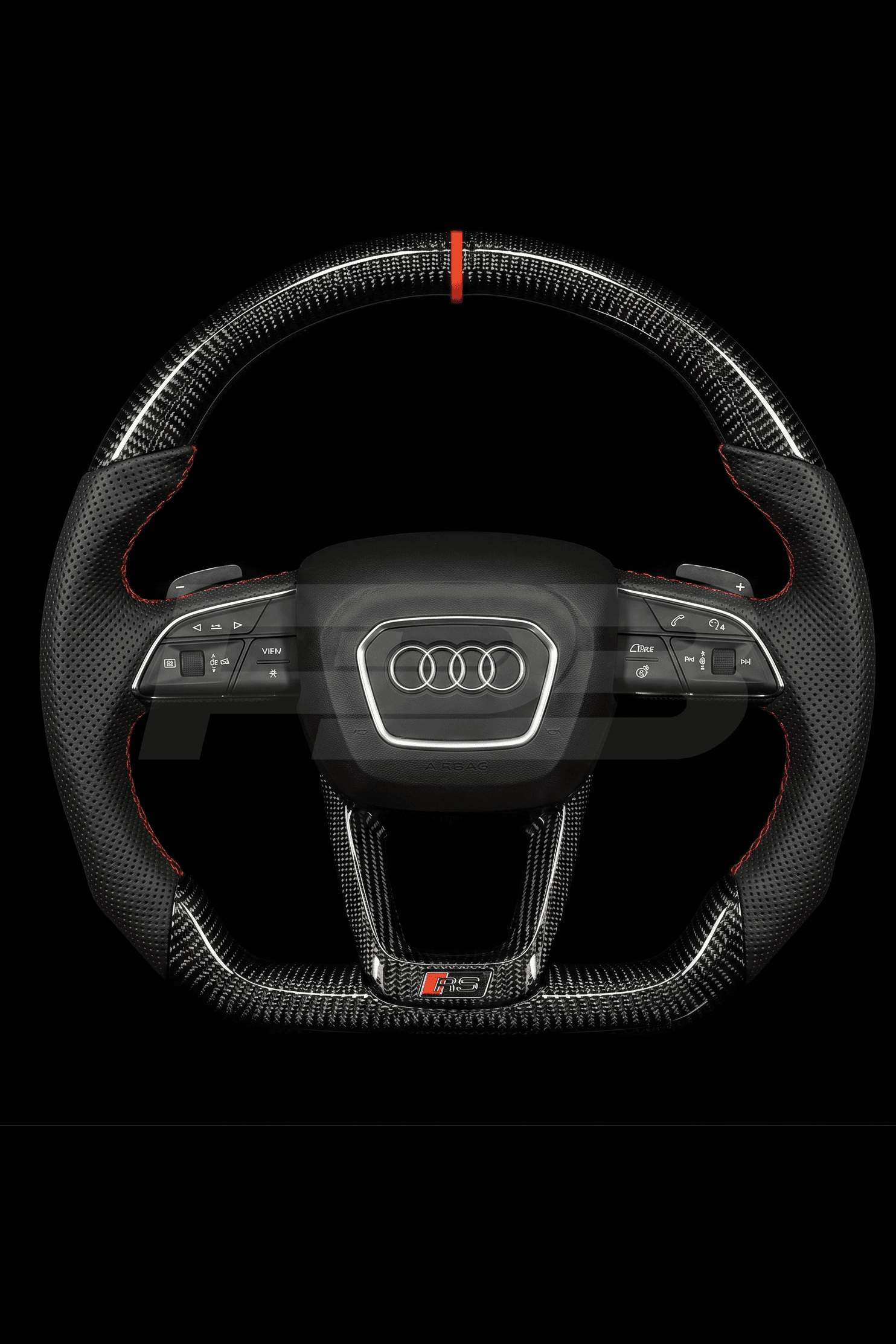 Audi RS Q8 Carbon Perf — complete view, Red stitching