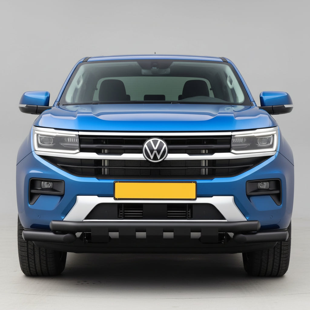 BLACK POWDER COAT BULL BAR FRONT BAR SPOILER BAR FOR VW AMAROK 2023 ON V2