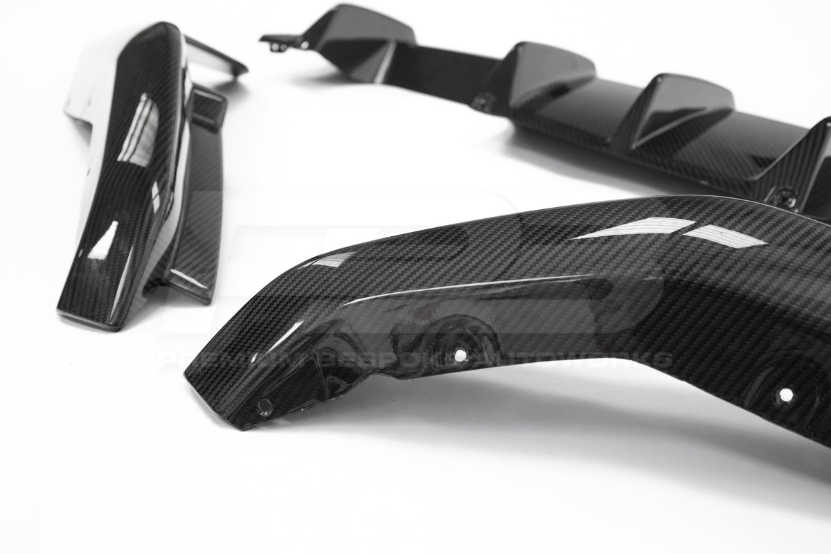 BMW M3/M4 G80/G82 CARBON FIBRE REAR DIFFUSER KIT 2021+ | Premium Bespoke AutoWorks