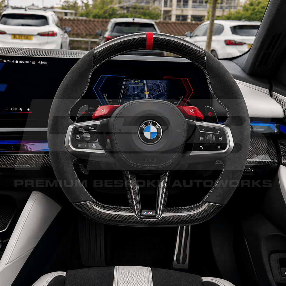 BMW custom steering wheel, hand-finished to order by Premium Bespoke AutoWorks