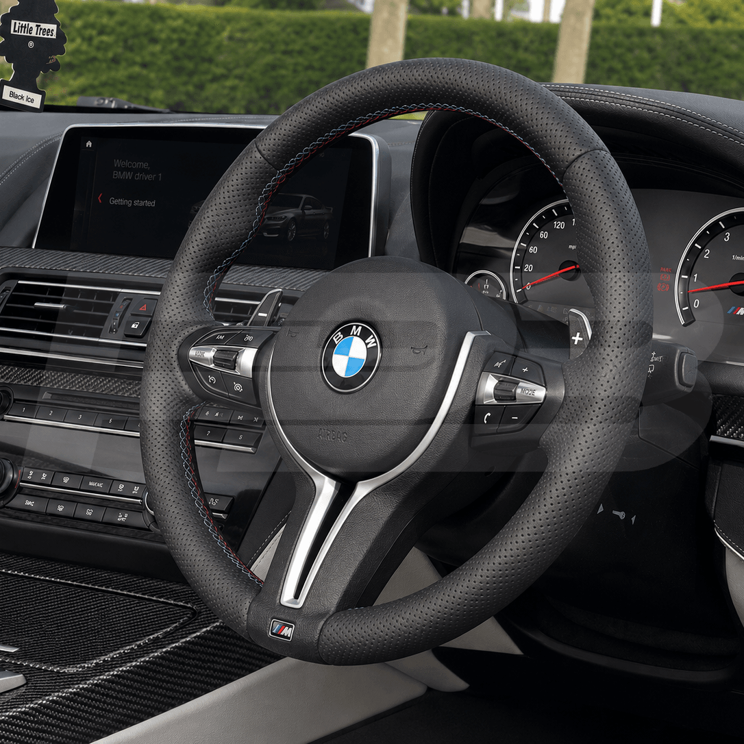 BMW M6 F12 Custom Steering wheel in black alcantara 