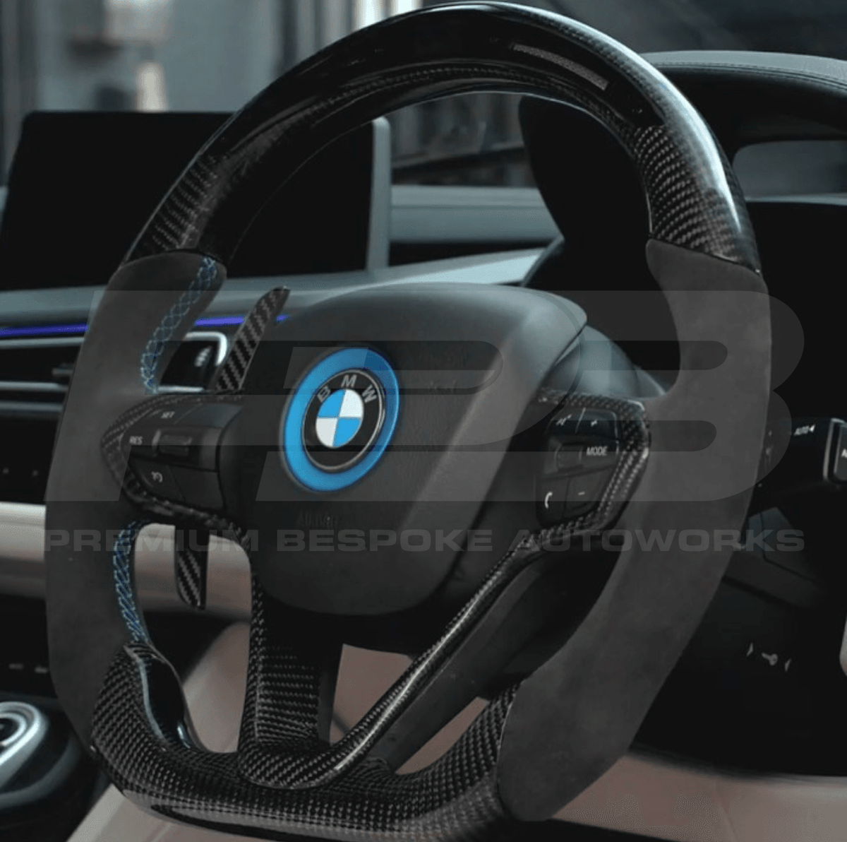 BMW custom steering wheel, hand-finished to order by Premium Bespoke AutoWorks