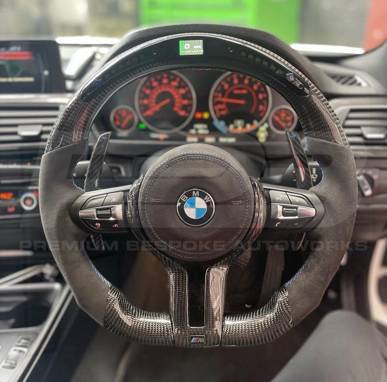 BMW custom steering wheel, hand-finished to order by Premium Bespoke AutoWorks