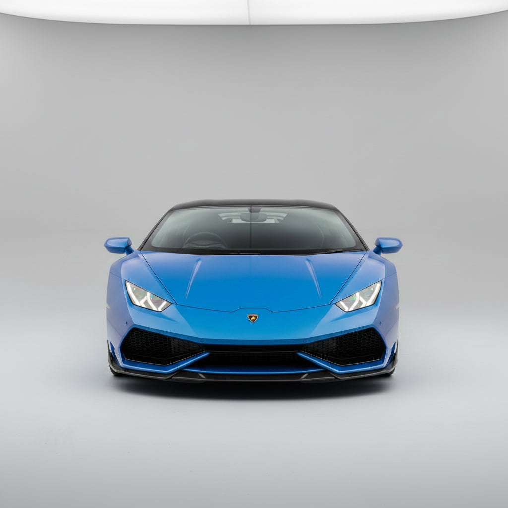 Lamborghini Huracan LP-610 Carbon Fibre Splitter in a photo studio 