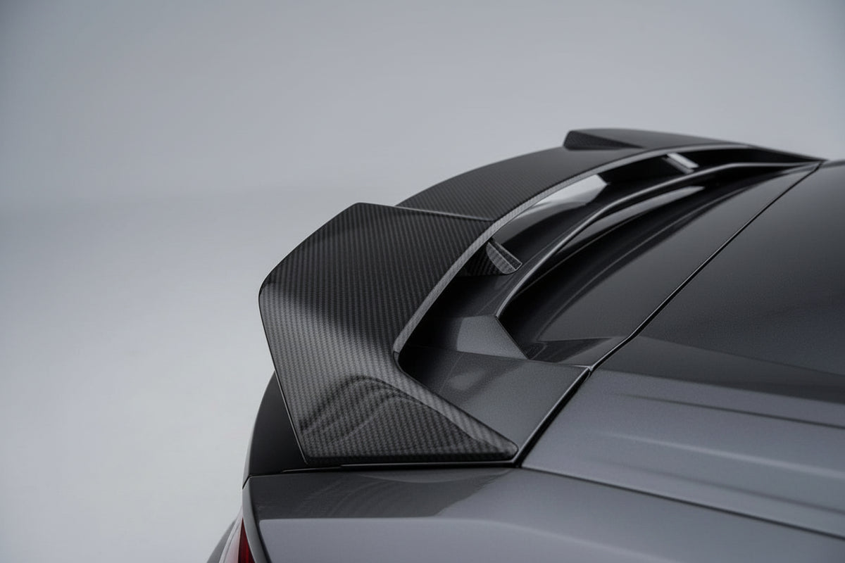 Lamborghini Urus carbon fibre rear spoiler  on vehicle 