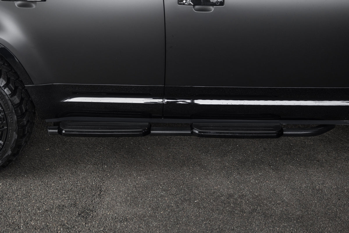 Land Rover Defender 110 L663 Side Steps Running Boards Gloss Black