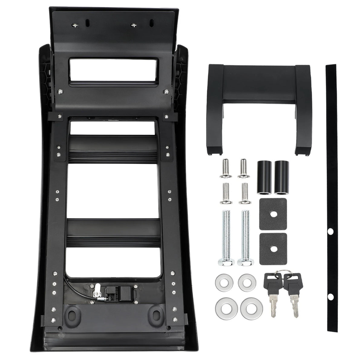 Land Rover Defender L663 2020+ Deployable Folding Side Ladder Silver + Black kit