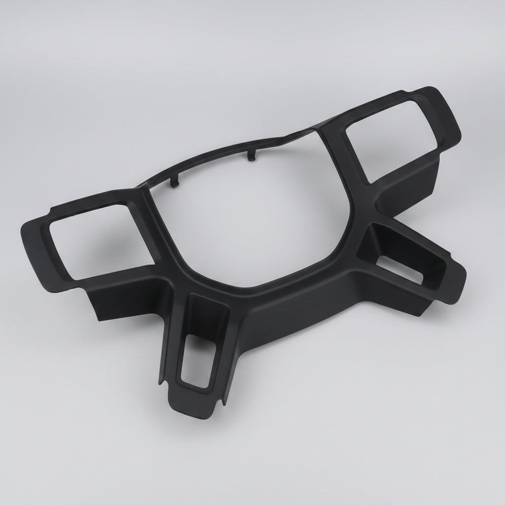 Land Rover defender L663 grey metal steering wheel trim product image on white background