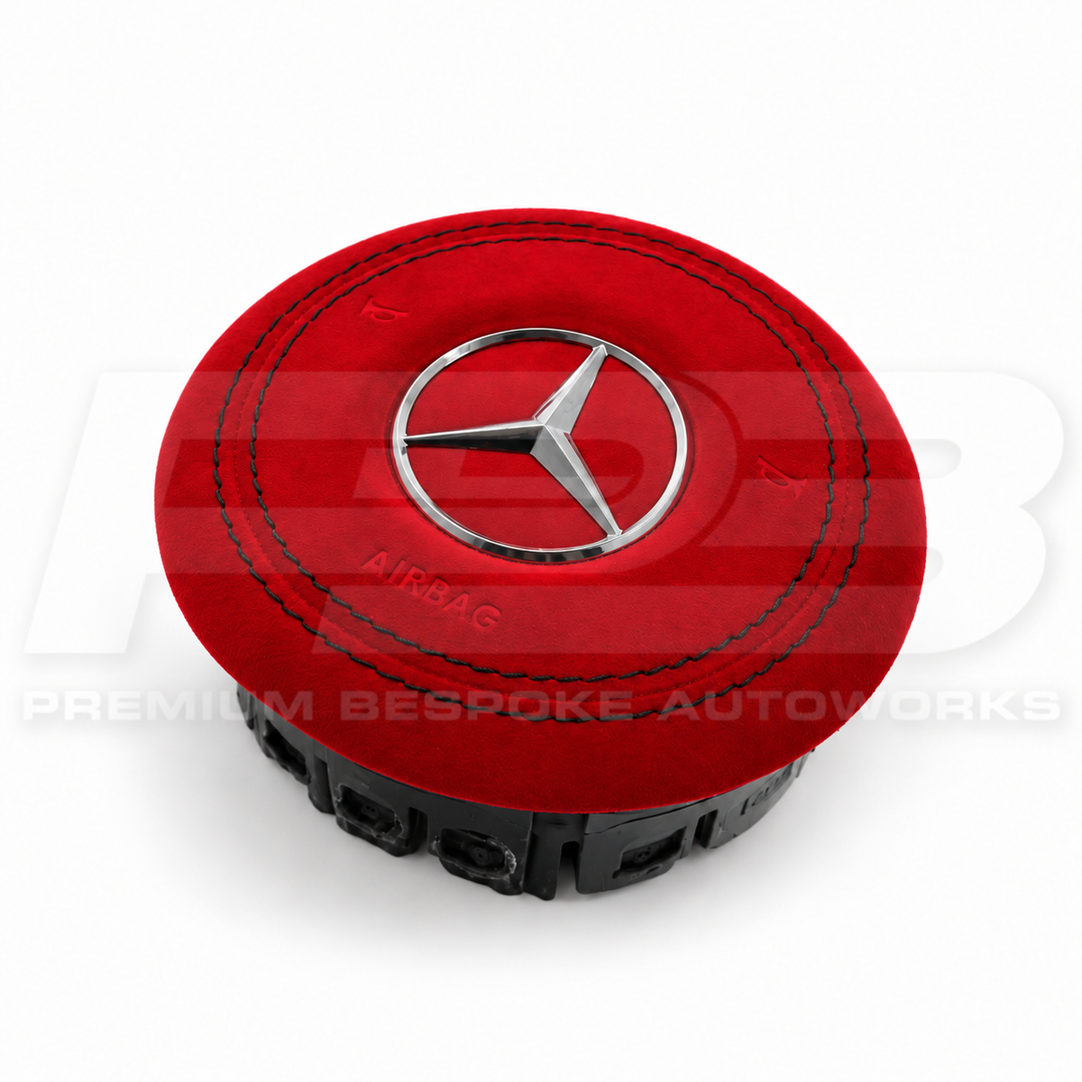Mercedes C63 AMG W205 Facelift custom airbag cover, replaces the original plastic airbag cover