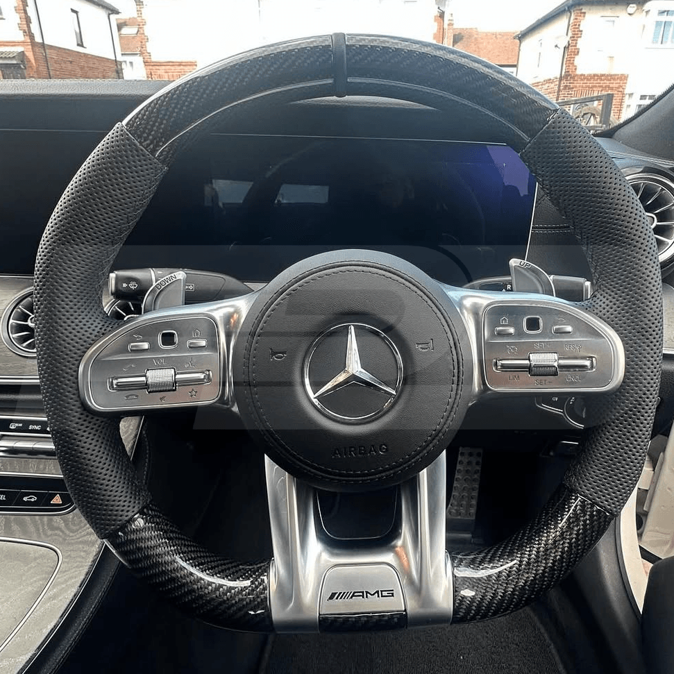 Mercedes cls custom steering wheel in carbon fibre 