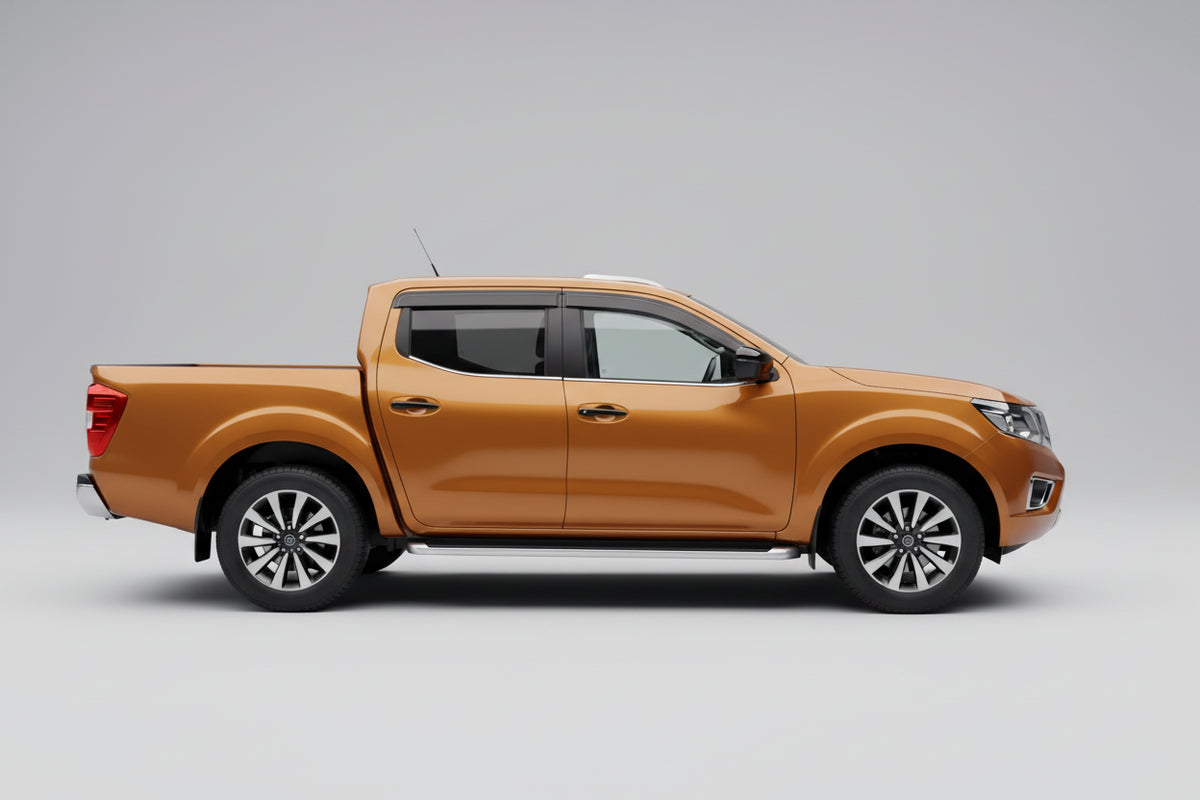Nissan Np300 - Mercedes X Class - 2015 On Double Cab Wind Deflectors - 4pcs - In Black