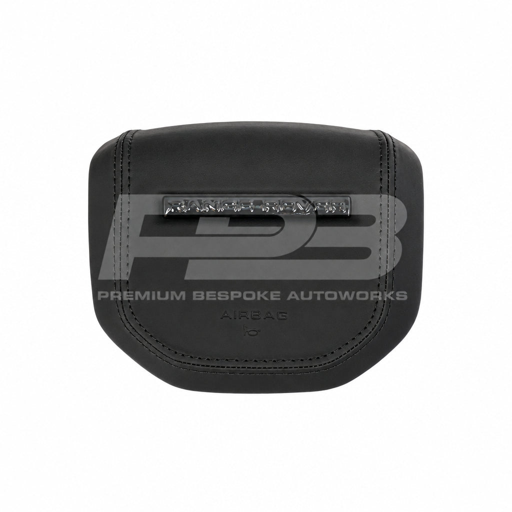 Range Rover L460 custom airbag cover in leather, replaces the original plastic airbag cover