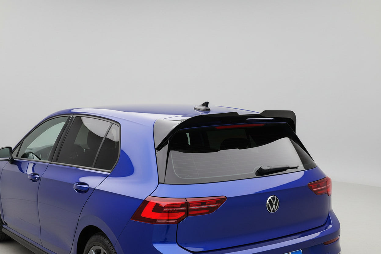 Rear Window Spoiler Side Wing Trim Cover For VW Golf 8 MK8 2020-2021 Gloss Black