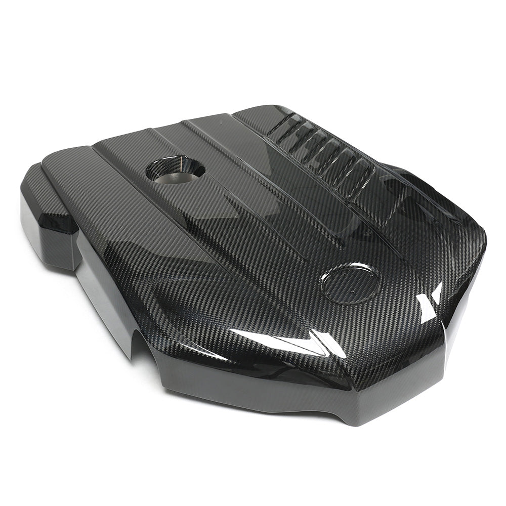 Toyota Supra A90 3.0t B58 Carbon Fibre Engine Cover product image on white background 