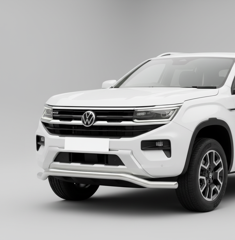 Vw Amarok 2023 On Stainless Steel Twisted Front Spoiler Bar | Premium Bespoke AutoWorks