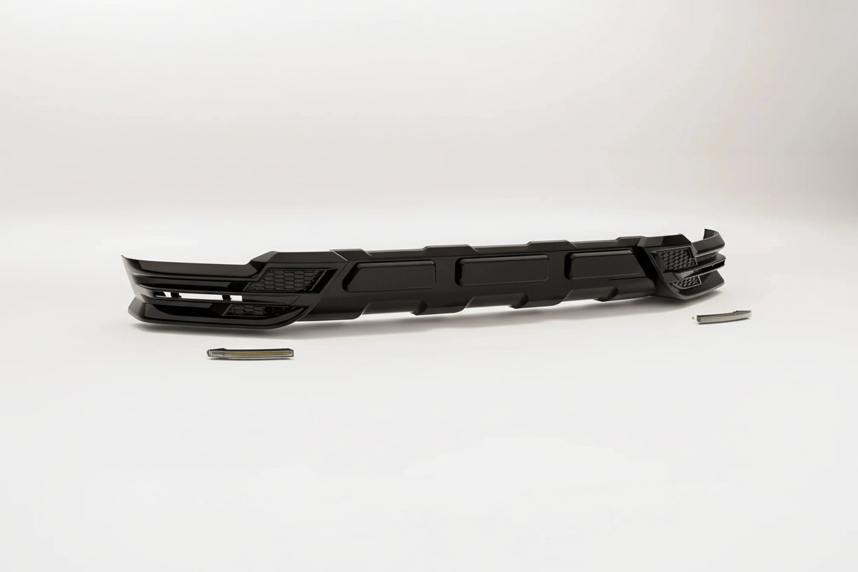 VW Amarok 2023 OnwardsWide Trak Front Valance Splitter In Gloss Black