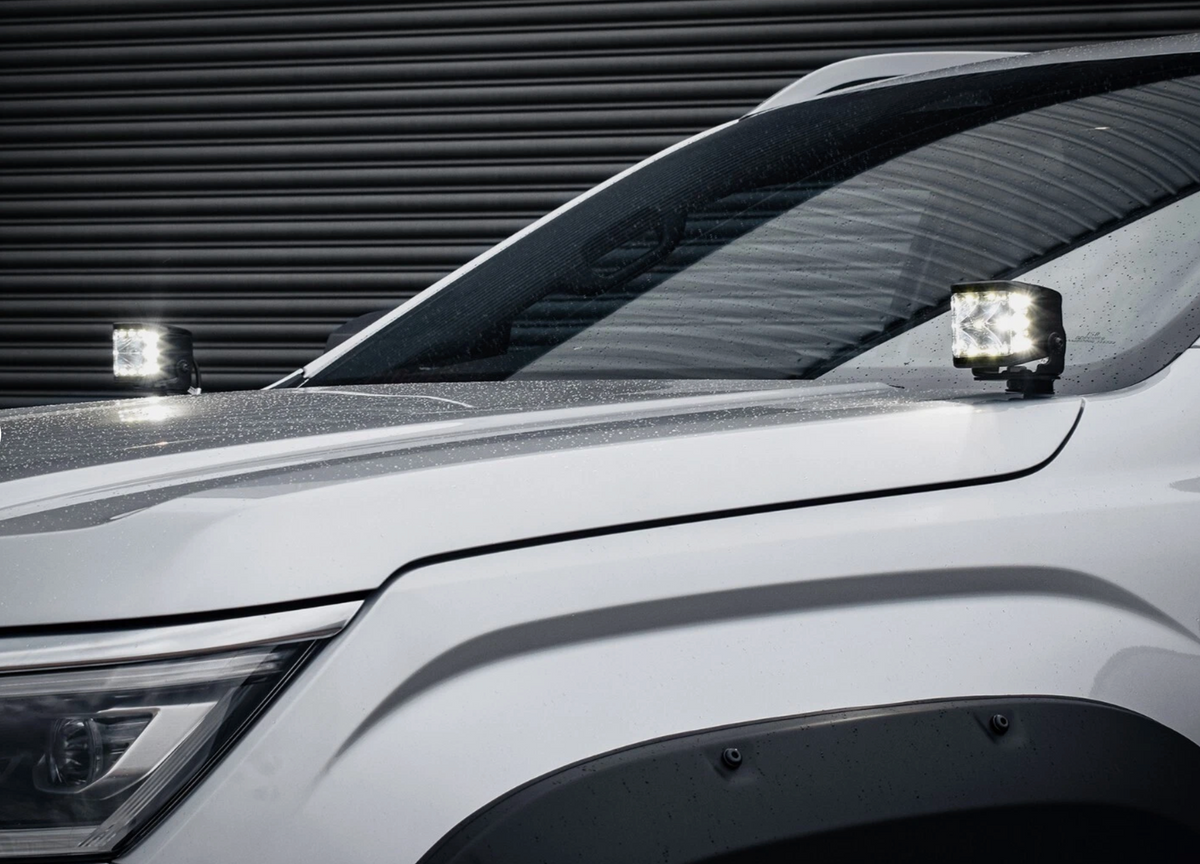 Volkswagen Amarok 2023+ Stealth LED Twin 4" Dark Force Bonnet Kit 16,800 Lumens