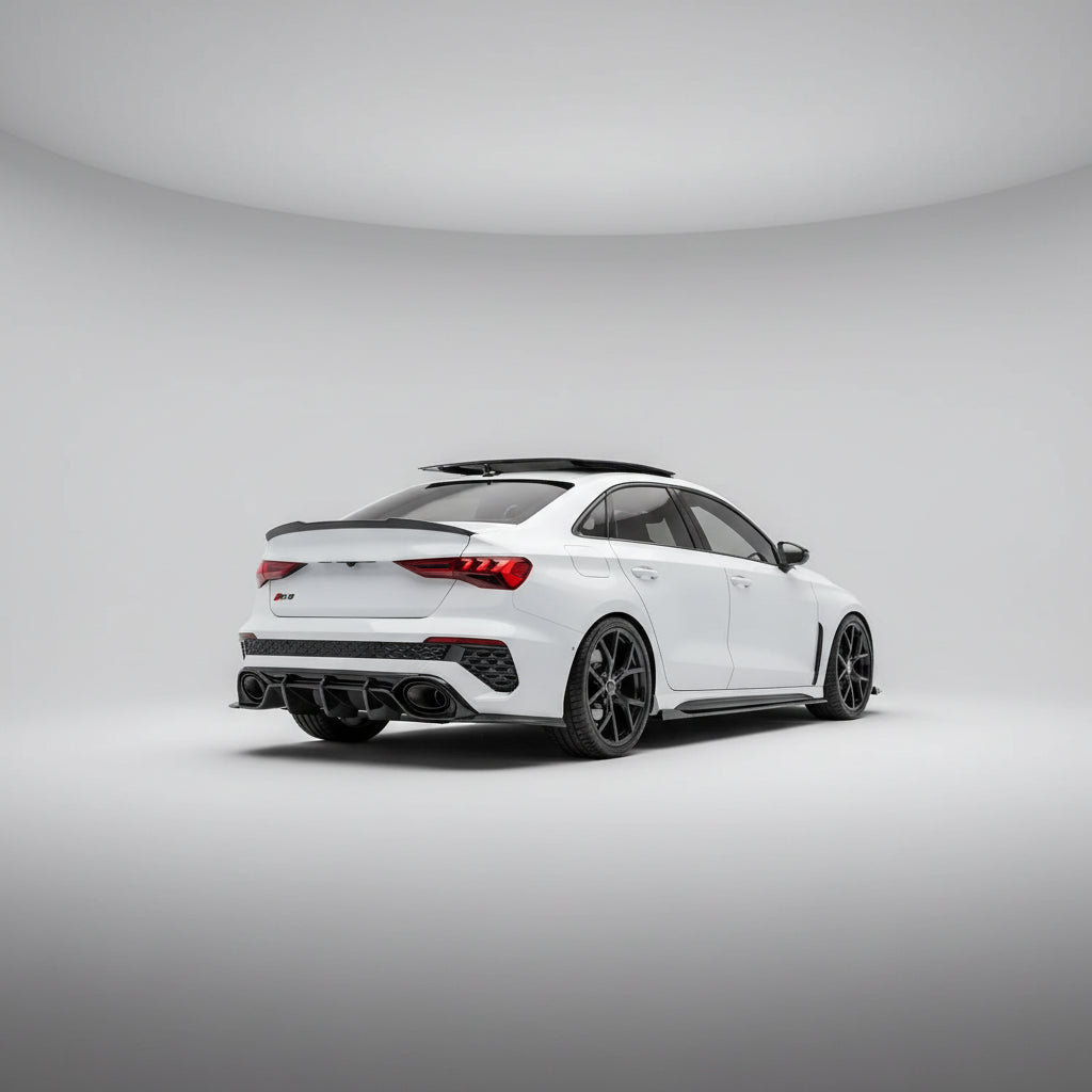 Audi A3, S3 & RS3 8Y Saloon Pre-Preg Carbon Fibre Rear Spoiler (2021+) - Premium Bespoke AutoWorks