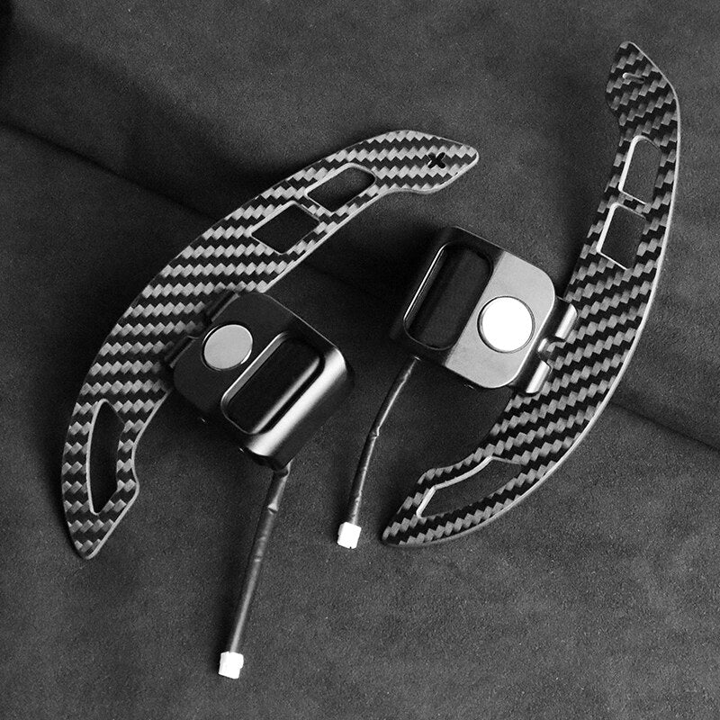Audi B9 magnetic paddle shifters, carbon effect pair | Premium Bespoke AutoWorks