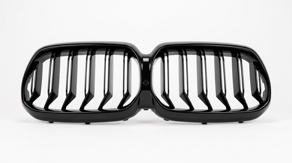 BMW 5 Series G30 G31 LCI Gloss Black Kidney Grilles (2020-2023) top view - Premium Bespoke AutoWorks